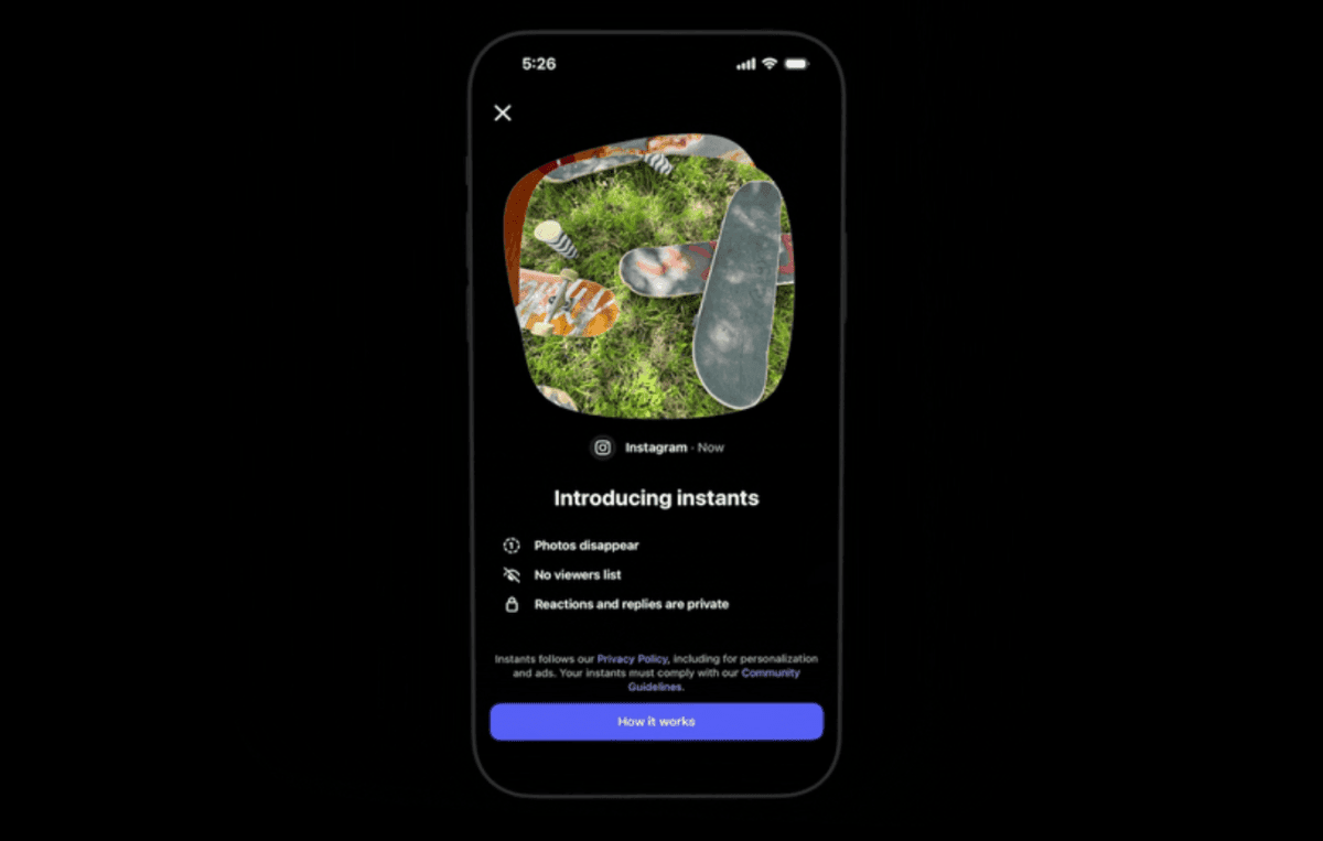 Instagram'dan 'Instants': Snapchat ve BeReal Karışımı Yeni Özellik
