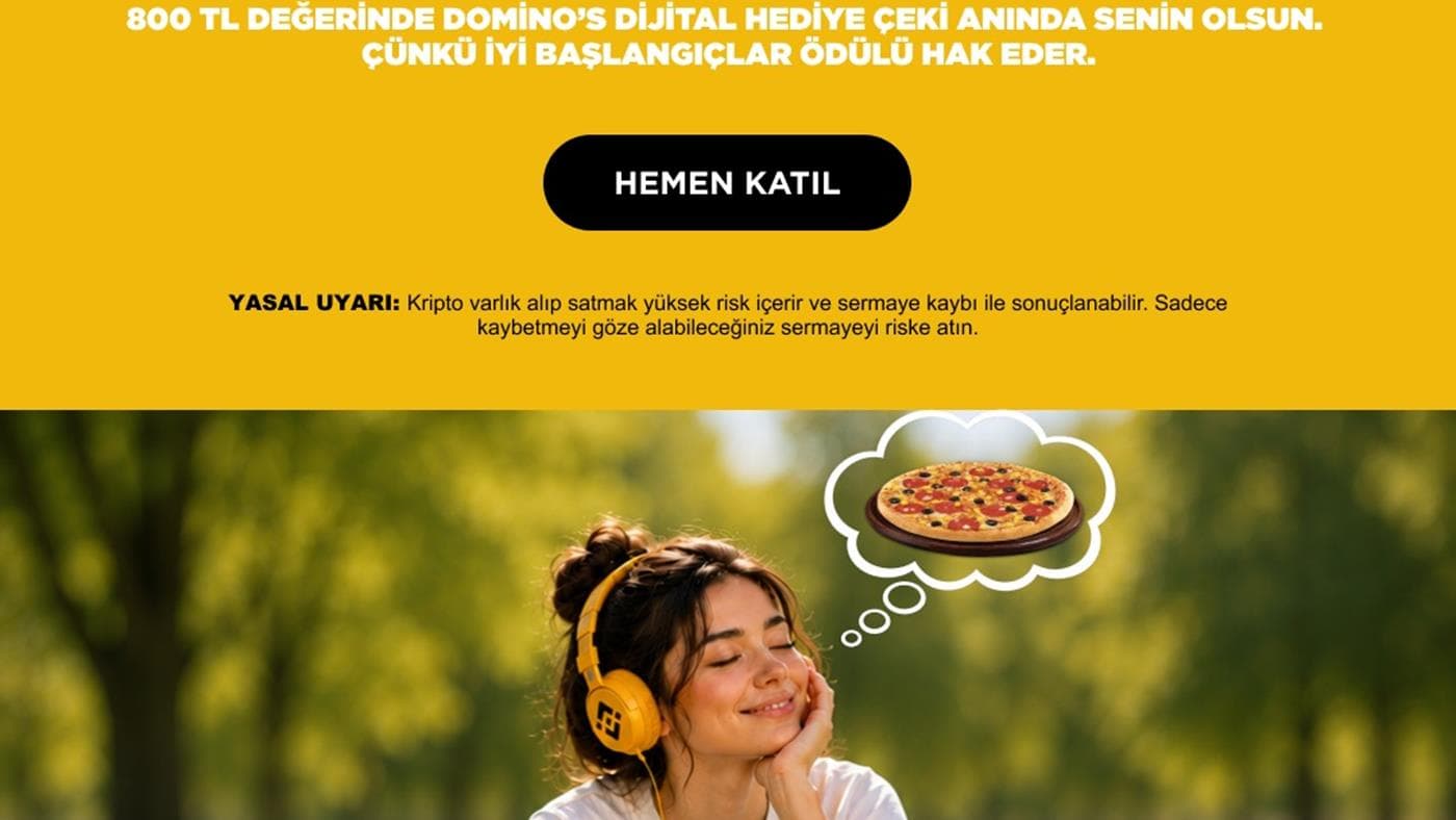 Binance TR and Domino's Offer 800 TL Pizza Voucher for Bitcoin Pizza Day