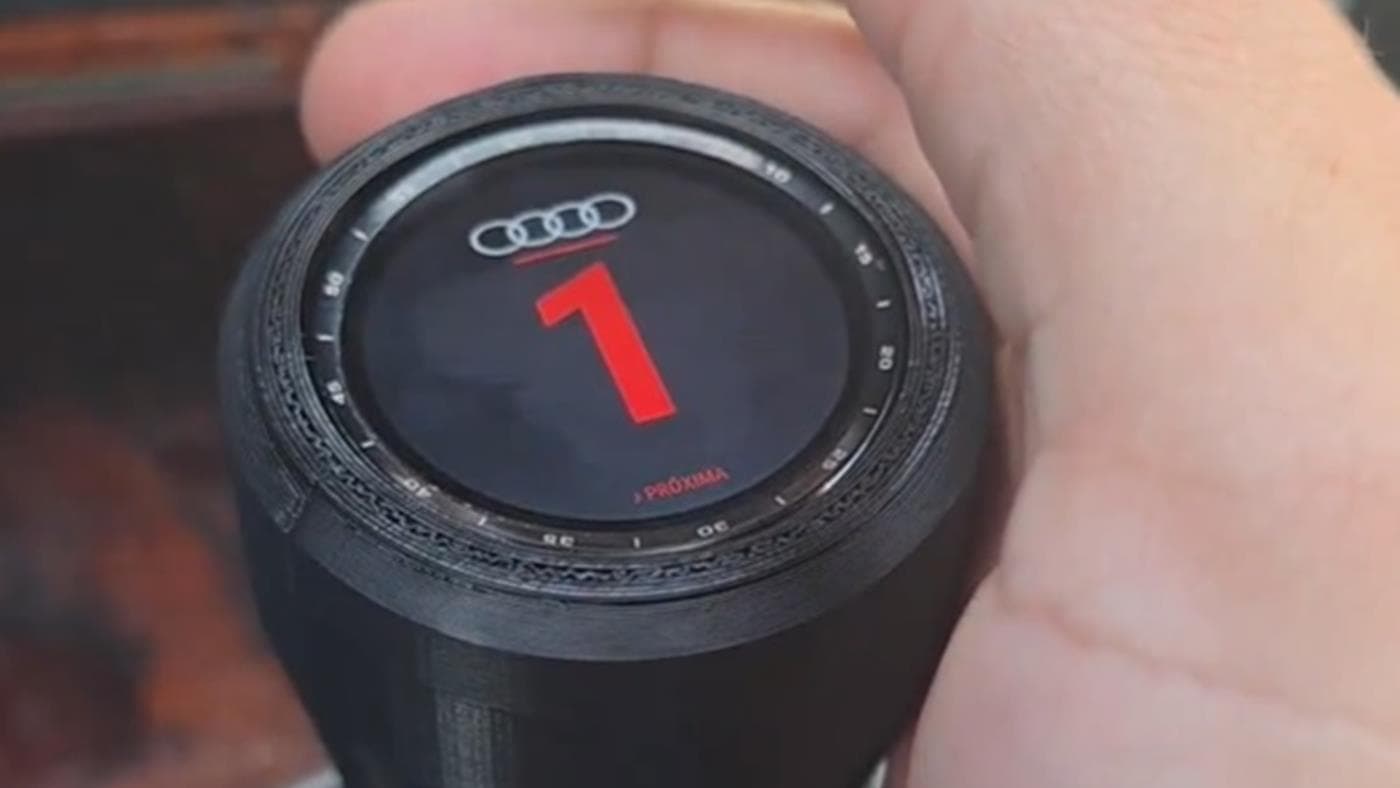 Driver integrates smartwatch into gear shift knob, goes viral