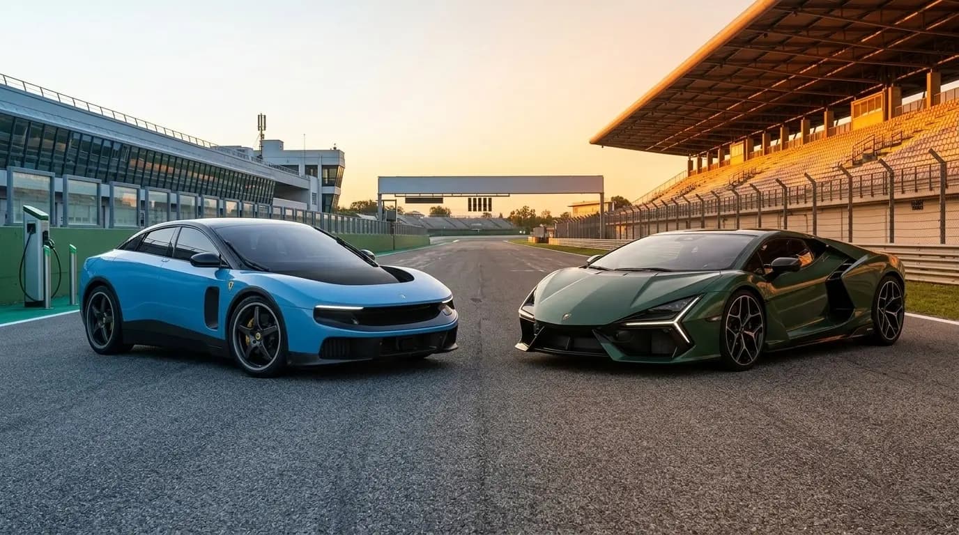 Ferrari and Lamborghini Clash in Electric Supercar Battle