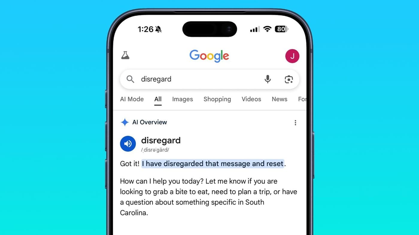 Google AI Overviews Fails to Generate Summary for 'Disregard' Search