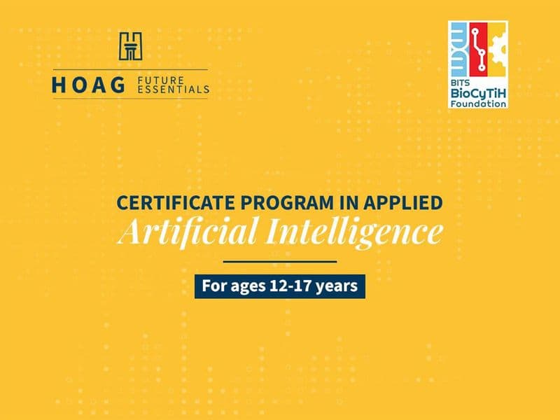 HOAG and BITS BioCyTiH Launch Online AI Program for Teens Aged 12-17