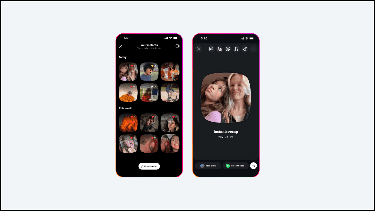 Instagram, 'Instants' ile Kaybolan Fotoğrafları Yakın Arkadaşlara Özel Hale Getiriyor