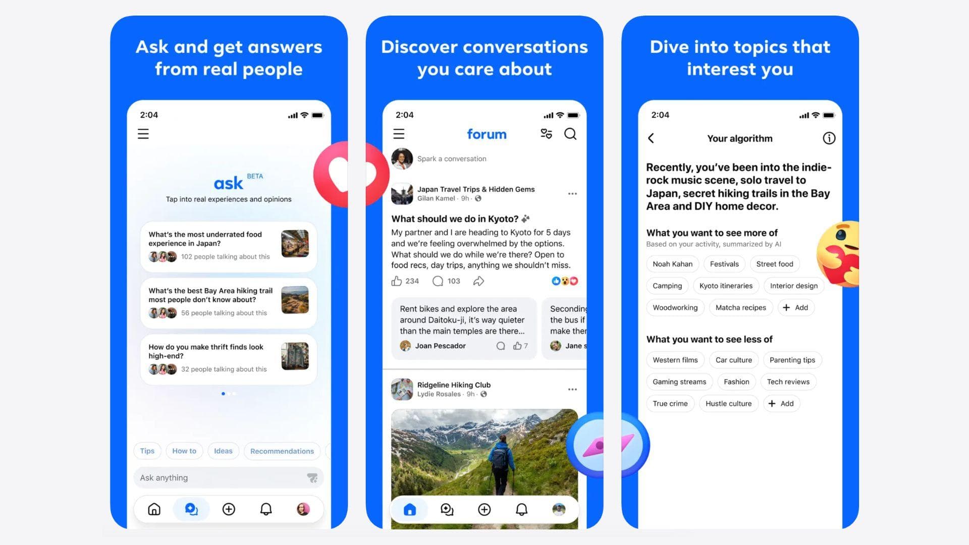 Meta'nın Forum uygulaması: Facebook Grupları'nı yapay zeka sohbet robotuyla taşıyan yeni platform