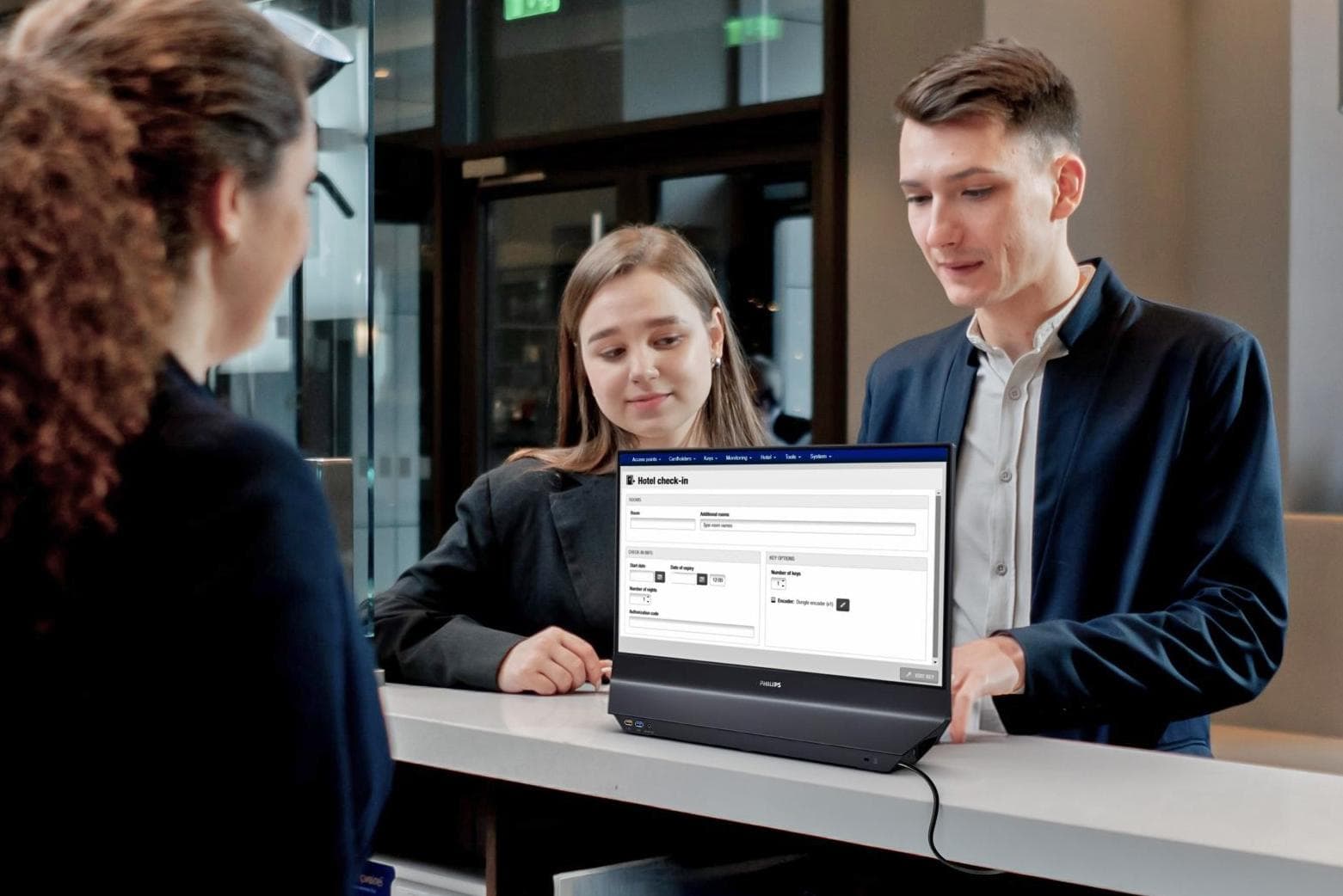 Philips 24B2D5300 Business Monitor features screens on both sides