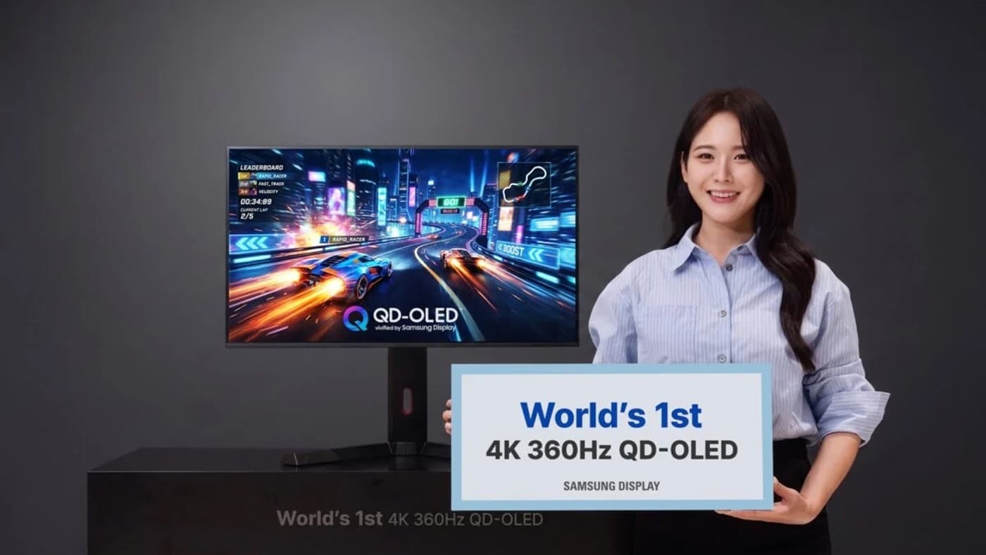 Samsung Display unveils world's first 4K 360Hz QD-OLED panel