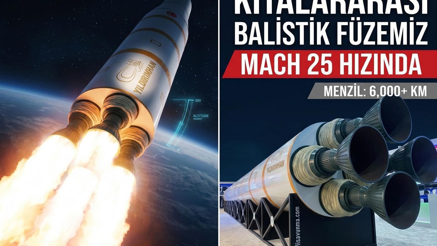 Turkey's Intercontinental Ballistic Missile YILDIRIMHAN Unveiled at SAHA 2026
